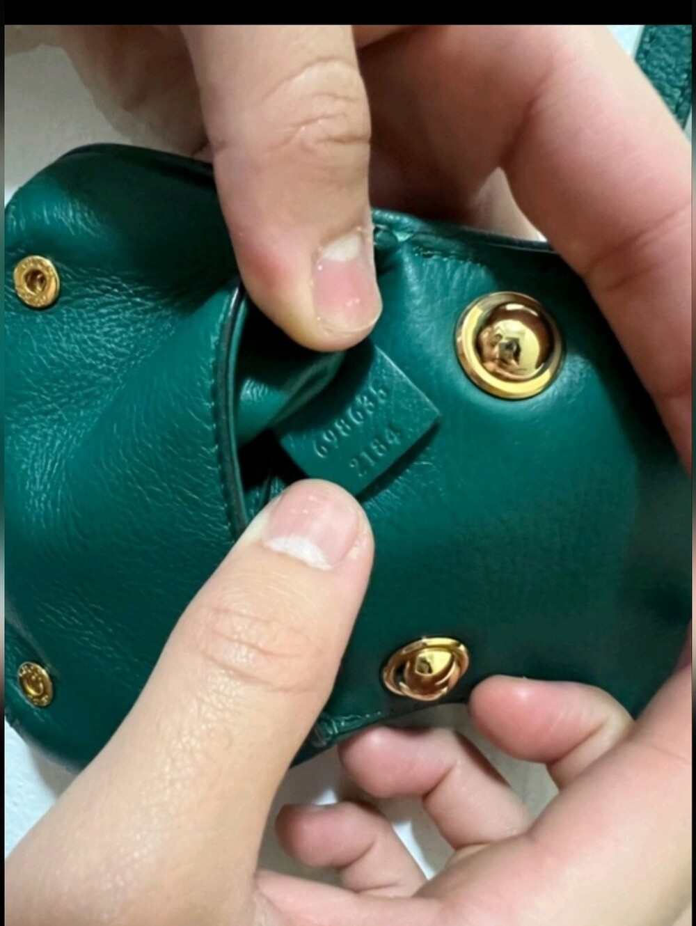 Gucci Blondie Interlocking G Green Mini Leather Crossbody Shoulder Bag - Picture 14 of 16
